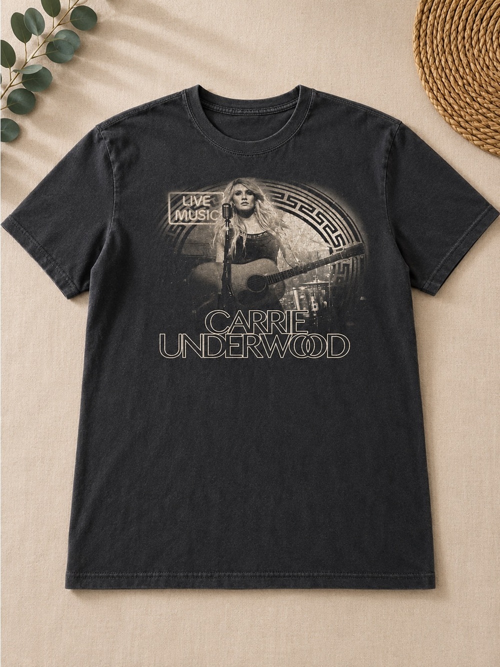 Carrie Underwood Storyteller Tour 2016 Black Graphic Concert Tee Small